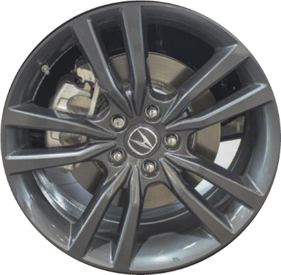 Acura TLX 2018-2020 powder coat dark grey 19x8 aluminum wheels or rims. Hollander part number ALY71854U35, OEM part number 42700-TZ3-A81.