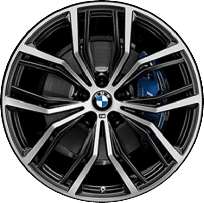 BMW X3 2018-2020, X4 2019-2020 charcoal machined 21x8.5 aluminum wheels or rims. Hollander part number 86363, OEM part number 36116877336.