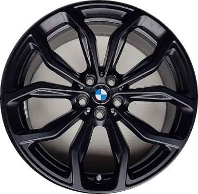 BMW X3 2018-2020, X4 2019-2020 powder coat black 20x8 aluminum wheels or rims. Hollander part number 86355, OEM part number 36116881208.