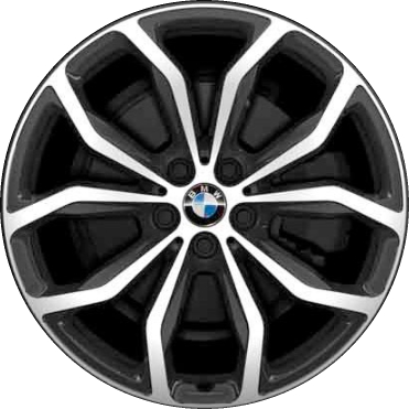 BMW X3 2018-2022, X4 2019-2023 charcoal machined 20x8 aluminum wheels or rims. Hollander part number 86356, OEM part number 36116877329.