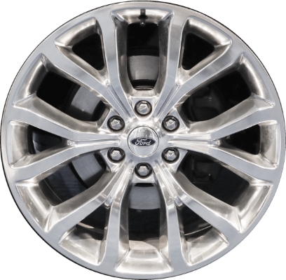 Ford Expedition 2018-2019 polished 22x9.5 aluminum wheels or rims. Hollander part number ALY10145, OEM part number Not Yet Known.