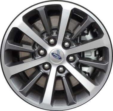 Ford Expedition 2018-2021 charcoal machined 18x8.5 aluminum wheels or rims. Hollander part number ALY10142, OEM part number JL1Z1007D.