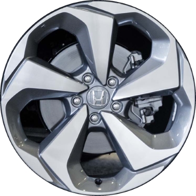 Honda Accord 2018-2020 grey machined 19x8.5 aluminum wheels or rims. Hollander part number ALY64126, OEM part number 42800TVCAA1, 42800TVCAA2.