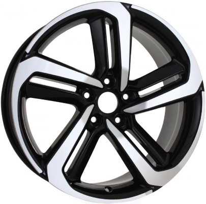Honda Accord 2018-2022 black machined 19x8.5 aluminum wheels or rims. Hollander part number ALY64127, OEM part number 42700TVAA94.