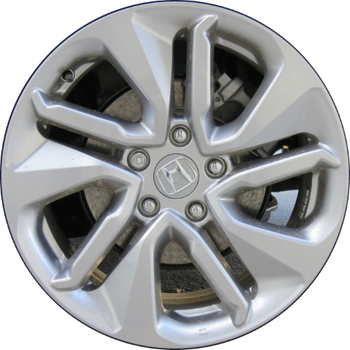 Honda Accord 2018-2021 powder coat silver 17x7.5 aluminum wheels or rims. Hollander part number ALY64125, OEM part number 42700TVAA73, 42700TVAA74.