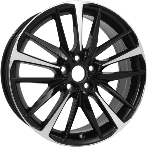 Toyota Camry 2018-2020 black machined 19x8 aluminum wheels or rims. Hollander part number ALY75222U45, OEM part number 4.26E+26.