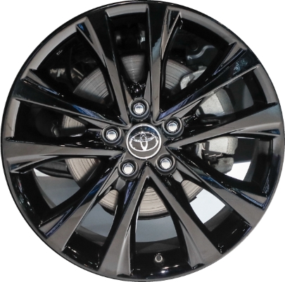 Toyota RAV4 2016-2018 powder coat black 18x7.5 aluminum wheels or rims. Hollander part number ALY75200U45, OEM part number 4261A42110.