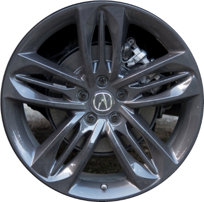 Acura RDX 2019-2024 powder coat charcoal 20x8 aluminum wheels or rims. Hollander part number ALY71871, OEM part number 42800-TJB-A00.