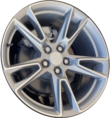 Chevrolet Camaro 2019-2024 grey machined 20x8.5 aluminum wheels or rims. Hollander part number ALY5872U30, OEM part number 84471771.