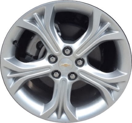 Chevrolet Cruze 2019 powder coat silver 17x7.5 aluminum wheels or rims. Hollander part number ALY5881U20/5882, OEM part number 42500291.