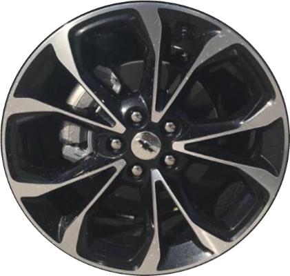 Chevrolet Cruze 2019 black machined 18x7.5 aluminum wheels or rims. Hollander part number ALY5884, OEM part number 42500292.