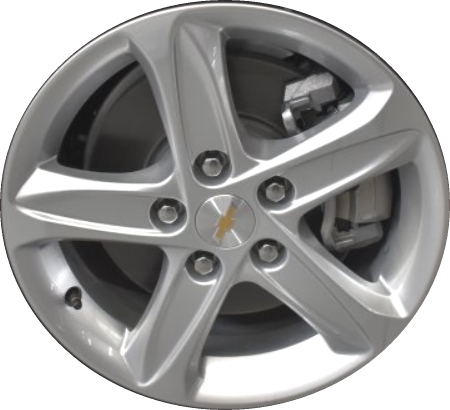 Chevrolet Malibu 2019-2024 powder coat silver 16x7 aluminum wheels or rims. Hollander part number ALY5885, OEM part number 84428928.