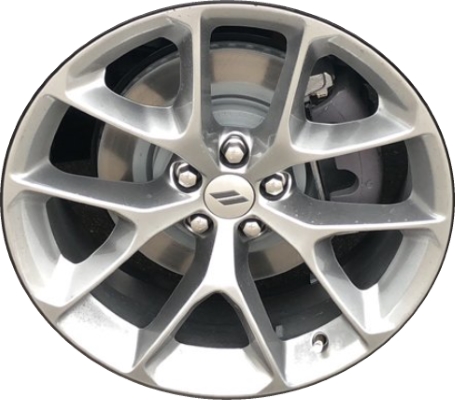 Dodge Challenger RWD 2019-2023, Charger RWD 2019-2023 powder coat hyper silver 20x8 aluminum wheels or rims. Hollander part number 2651, OEM part number 6MN92DD5AA.