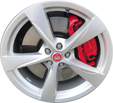Jaguar F Type 2018-2020 powder coat silver 20x9 aluminum wheels or rims. Hollander part number ALY59983, OEM part number T2R17515.