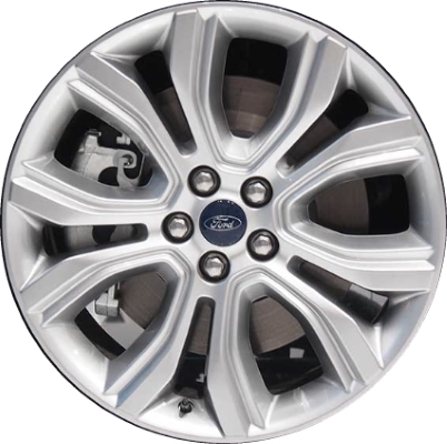 Ford Edge 2019-2024 powder coat silver 19x8 aluminum wheels or rims. Hollander part number ALY10195, OEM part number KT4Z1007C.