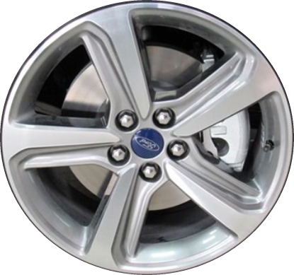 Ford Edge 2019-2024 grey machined 18x8 aluminum wheels or rims. Hollander part number ALY10193, OEM part number KT4Z1007B.