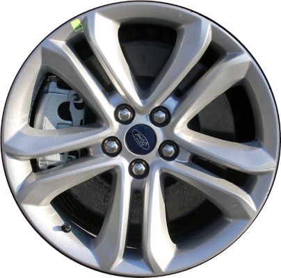 Ford Edge 2019-2021 powder coat silver 18x8 aluminum wheels or rims. Hollander part number ALY10044U20/10194, OEM part number KT4Z1007A.