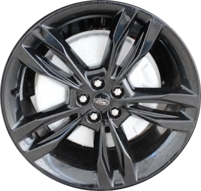 Ford Edge 2019-2024 powder coat black 21x9 aluminum wheels or rims. Hollander part number ALY10198, OEM part number KT4Z1007J.