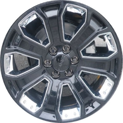 Cadillac Escalade 2015-2020, Suburban 1500 2019-2020, Tahoe 2019-2020, GMC Yukon 2015-2020 powder coat black 22x9 aluminum wheels or rims. Hollander part number 5660U45, OEM part number 84340647.
