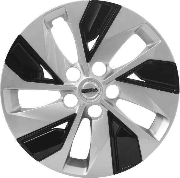 Nissan Altima 2019-2022, Plastic 5 Split Spoke, Single Hubcap or Wheel Cover For 16 Inch Steel Wheels. Hollander Part Number H53099.
