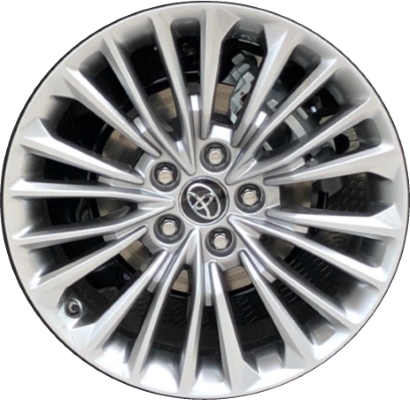 Toyota Avalon 2019-2022 powder coat hyper silver 18x8 aluminum wheels or rims. Hollander part number ALY75233U77, OEM part number 4261107030.