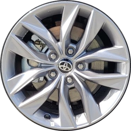 Toyota Avalon 2019-2022 powder coat medium silver 17x7.5 aluminum wheels or rims. Hollander part number ALY75232, OEM part number 4261107140.