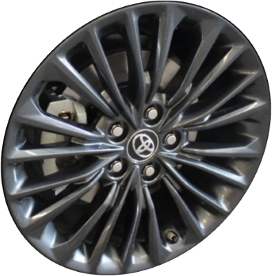 Toyota Avalon 2019-2022 powder coat charcoal 18x8 aluminum wheels or rims. Hollander part number ALY75233U30, OEM part number 4261107150.