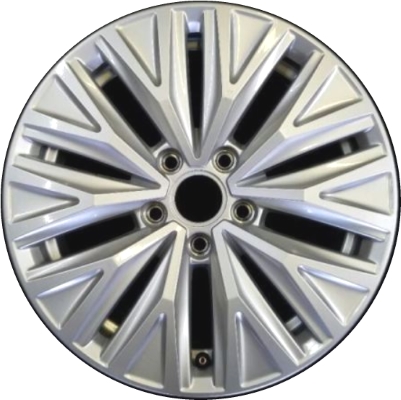 Volkswagen Jetta 2019-2021 powder coat silver 16x6.5 aluminum wheels or rims. Hollander part number ALY70045U20, OEM part number 5GM601025AC8Z8.