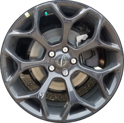 Chrysler 300 AWD 2019-2023 powder coat charcoal 19x7.5 aluminum wheels or rims. Hollander part number ALY2537U30, OEM part number 5PQ12RNWAB.
