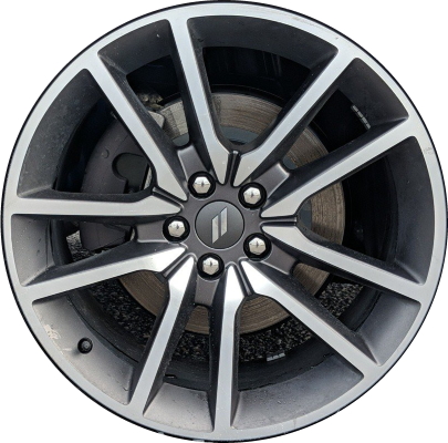 Dodge Challenger RWD 2020-2023, Charger RWD 2020-2023 dark grey polished 20x8 aluminum wheels or rims. Hollander part number 2712U46/200298, OEM part number 6TE801ALAA, 4755541AA.