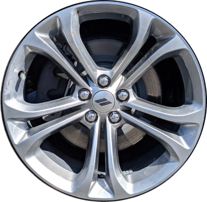 Dodge Challenger RWD 2020-2023, Charger RWD 2020-2023 powder coat silver 20x8 aluminum wheels or rims. Hollander part number 2711, OEM part number 6TE81DD5AA.