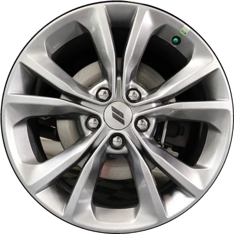 Dodge Challenger AWD 2020-2023, Charger AWD 2020-2023 powder coat silver 19x7.5 aluminum wheels or rims. Hollander part number 2709U20/2710, OEM part number 6TE83DD5AA.