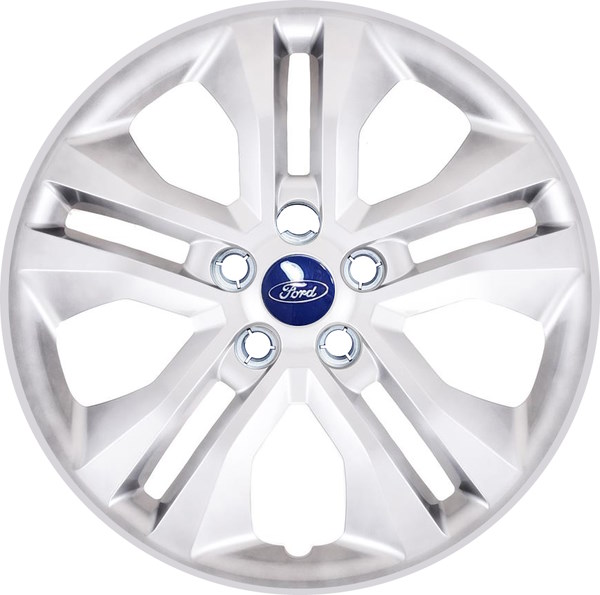 Ford Escape 2020-2024, Plastic 5 Double Spoke, Single Hubcap or Wheel Cover For 17 Inch Steel Wheels. Hollander Part Number H7072.