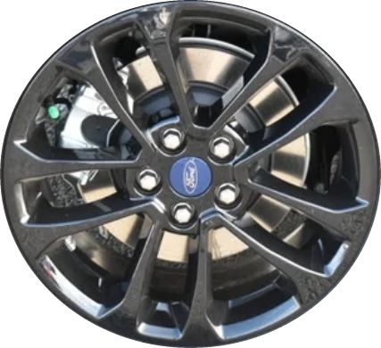 Ford Escape 2020-2022 powder coat black 17x7 aluminum wheels or rims. Hollander part number ALY10256U45, OEM part number LJ6Z1007K.