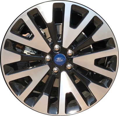 Ford Escape 2020-2022 black machined 19x7 aluminum wheels or rims. Hollander part number ALY10259U45, OEM part number LJ6Z1007E.