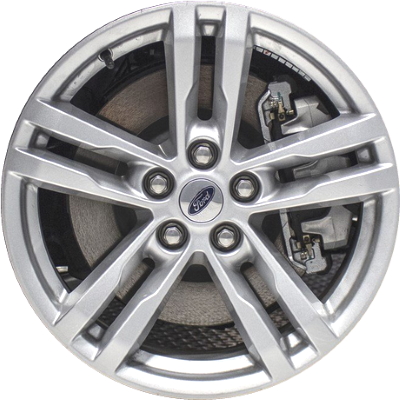 Ford Explorer 2020-2024 powder coat silver 18x7.5 aluminum wheels or rims. Hollander part number ALY10266, OEM part number LB5Z1007A.