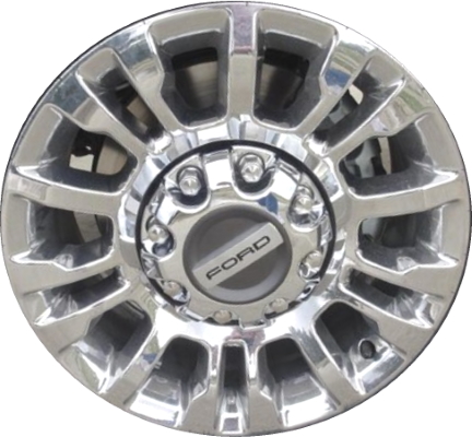 Ford F-250 2020-2022, F-350 SRW 2020-2022 chrome 18x8 aluminum wheels or rims. Hollander part number 10290, OEM part number LC3Z1007F.
