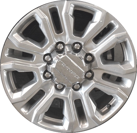 GMC Sierra 2500 2020-2023, Sierra 3500 SRW 2020-2023 polished 20x8.5 aluminum wheels or rims. Hollander part number 5957U80, OEM part number 84604600.