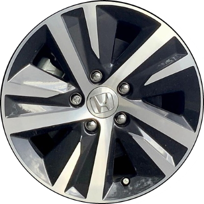 Honda Civic 2020-2024 charcoal machined 16x7 aluminum wheels or rims. Hollander part number ALY63159, OEM part number 42700TGGAC1, 42700TGGAC2.