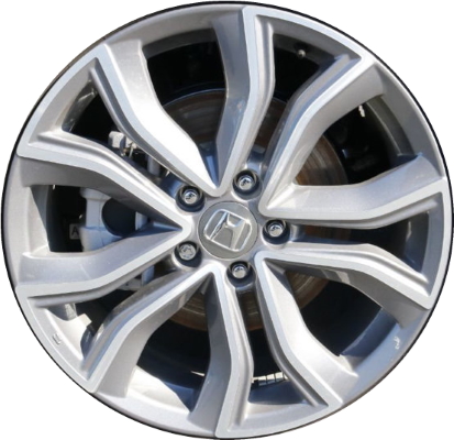 Honda CR-V 2020-2022 grey machined 19x7.5 aluminum wheels or rims. Hollander part number ALY63162, OEM part number 42700TLAL94, 42700TLAL93.