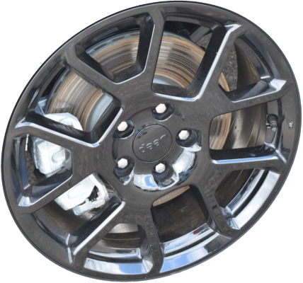 Jeep Renegade 2019-2023 powder coat black 17x7 aluminum wheels or rims. Hollander part number ALY9257U45/9225, OEM part number 7AB80MX5AA.