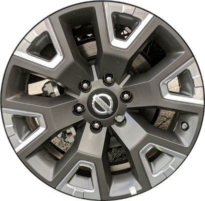 Nissan Titan 2020-2024 powder coat charcoal 20x8 aluminum wheels or rims. Hollander part number ALYNQ016U30, OEM part number 40300-9FV1A.