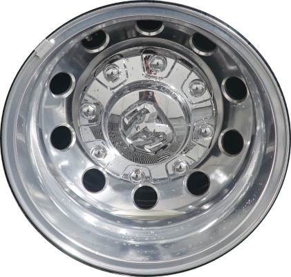 Dodge Ram 3500 DRW 2019-2024, Ram Chassis Cab DRW 2019-2024 polished 17x6 aluminum wheels or rims. Hollander part number 2702, OEM part number 4755285AA.