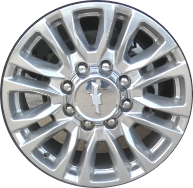 Chevrolet Silverado 2500 2020-2023, Silverado 3500 SRW 2020-2023 polished 20x8.5 aluminum wheels or rims. Hollander part number 5961, OEM part number 84604599.