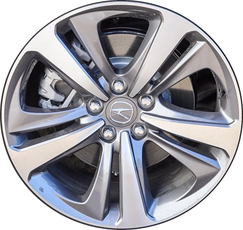 Acura TLX 2021-2024 grey machined 19x8.5 aluminum wheels or rims. Hollander part number 10402b, OEM part number 42800-TGV-A11.