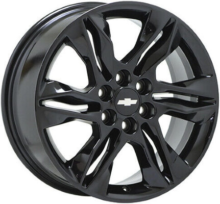 Chevrolet Blazer 2020-2022, Traverse 2022-2023 powder coat black 18x8 aluminum wheels or rims. Hollander part number 5934U45/96649, OEM part number 84853171.