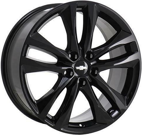 Chevrolet Malibu 2021-2024 powder coat black 19x8.5 aluminum wheels or rims. Hollander part number ALY5857U47, OEM part number 84898710.