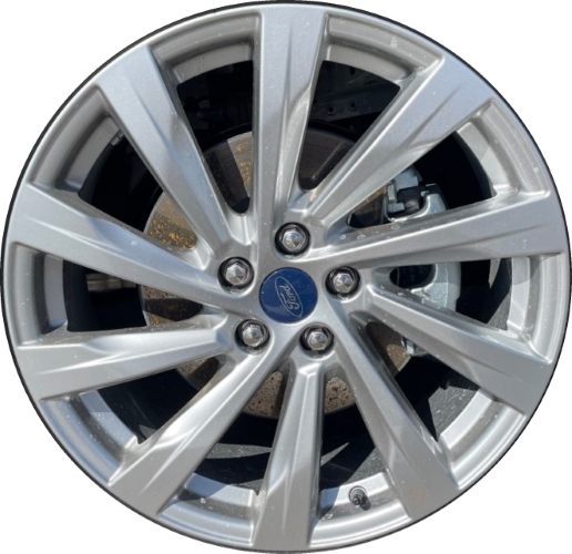 Ford Escape 2021-2022 powder coat silver 19x7.5 aluminum wheels or rims. Hollander part number 10429, OEM part number LV4Z1007N.