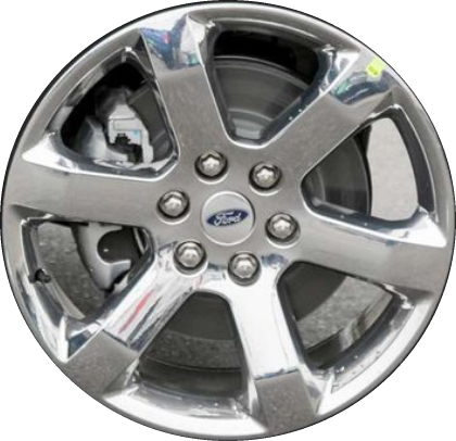 Ford F-150 2021-2023 chrome 20x8.5 aluminum wheels or rims. Hollander part number ALY10347/95030HH, OEM part number ML3Z-1007-KA.