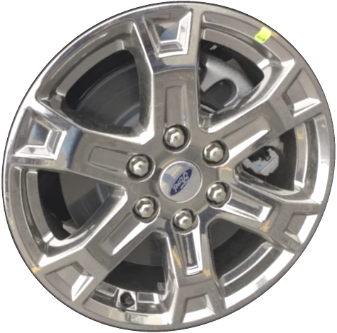Ford F-150 2021-2024 chrome 18x7.5 aluminum wheels or rims. Hollander part number ALY10343/ALY10513, OEM part number ML3Z-1007-EA.